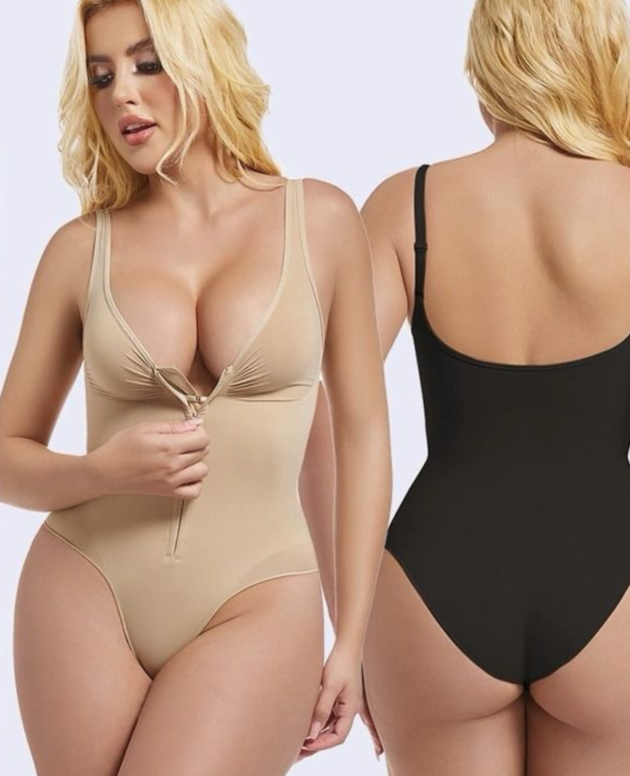 Seamless Sculpt Bodysuit with Front Zipper