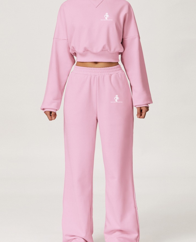 Crop-Top Sweatshirt & Joggers 2-piece set